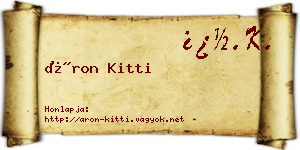 Áron Kitti névjegykártya